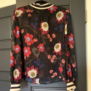 French Connection Eloise sheer floral shirt
